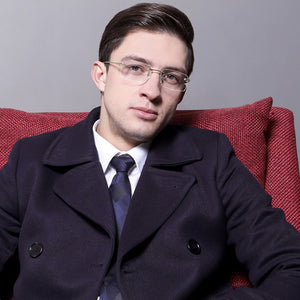 Gold Rectangle Rimless Unisex Eyeglasses by Vincent Chase VC-128035