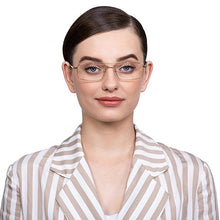 Load image into Gallery viewer, Gold Rectangle Full Rim Unisex Eyeglasses by Vincent Chase VC-128039