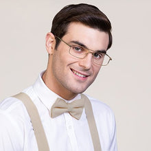 Load image into Gallery viewer, Gold Rectangle Full Rim Unisex Eyeglasses by Vincent Chase VC-128039