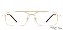 Load image into Gallery viewer, Gold Rectangle Full Rim Unisex Eyeglasses by Vincent Chase VC-128039