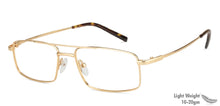 Load image into Gallery viewer, Gold Rectangle Full Rim Unisex Eyeglasses by Vincent Chase VC-128039
