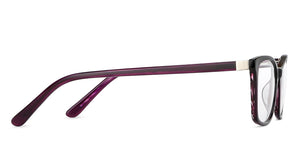 Purple Rectangle Full Rim Unisex Eyeglasses by Vincent Chase VC-128537