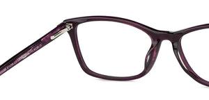 Purple Rectangle Full Rim Unisex Eyeglasses by Vincent Chase VC-128537