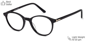 Black Round Full Rim Unisex Eyeglasses by Vincent Chase Computer Glasses-134054