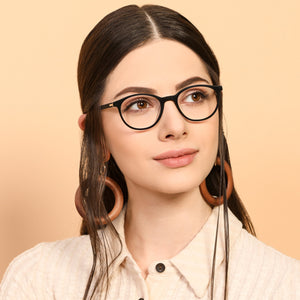 Black Round Full Rim Unisex Eyeglasses by Vincent Chase Computer Glasses-134054