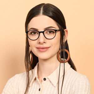 Black Round Full Rim Unisex Eyeglasses by Vincent Chase Computer Glasses-134054