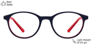 Blue Round Full Rim Unisex Eyeglasses by Vincent Chase Computer Glasses-134056