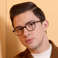 Load image into Gallery viewer, Black Round Full Rim Unisex Eyeglasses by Vincent Chase Essentials-128542