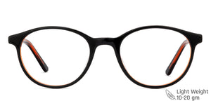 Black Round Full Rim Unisex Eyeglasses by Vincent Chase Essentials-128542