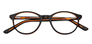 Black Round Full Rim Unisex Eyeglasses by Vincent Chase Essentials-128542