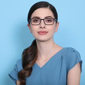 Black Rectangle Full Rim Unisex Eyeglasses by Vincent Chase-203070
