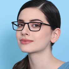 Load image into Gallery viewer, Black Rectangle Full Rim Unisex Eyeglasses by Vincent Chase-203070