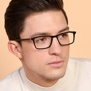Tortoise Rectangle Full Rim Unisex Eyeglasses by Vincent Chase-128544