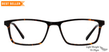 Load image into Gallery viewer, Tortoise Rectangle Full Rim Unisex Eyeglasses by Vincent Chase-128544