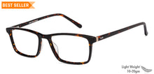 Load image into Gallery viewer, Tortoise Rectangle Full Rim Unisex Eyeglasses by Vincent Chase-128544