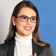 Load image into Gallery viewer, Blue Rectangle Full Rim Unisex Eyeglasses by Vincent Chase-128545