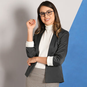 Blue Rectangle Full Rim Unisex Eyeglasses by Vincent Chase-128545