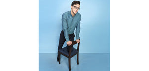 Blue Rectangle Full Rim Unisex Eyeglasses by Vincent Chase Online-139046