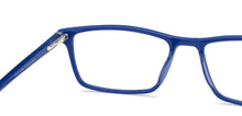 Load image into Gallery viewer, Blue Rectangle Full Rim Unisex Eyeglasses by Vincent Chase-128545