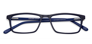 Blue Rectangle Full Rim Unisex Eyeglasses by Vincent Chase Online-139046