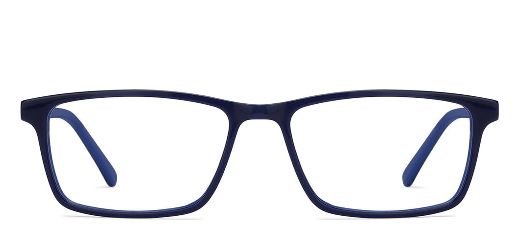Blue Rectangle Full Rim Unisex Eyeglasses by Vincent Chase-128545