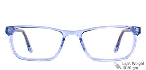 Blue Rectangle Full Rim Unisex Eyeglasses by Vincent Chase-149527