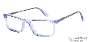 Blue Rectangle Full Rim Unisex Eyeglasses by Vincent Chase-149527