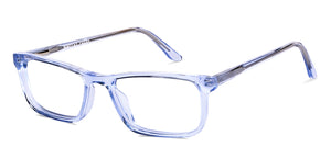 Blue Rectangle Full Rim Unisex Eyeglasses by Vincent Chase-149527