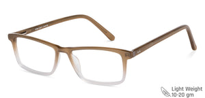 Brown Rectangle Full Rim Unisex Eyeglasses by Vincent Chase-147851