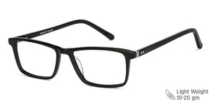 Black Rectangle Full Rim Unisex Eyeglasses by Vincent Chase-147849