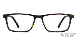 Brown Rectangle Full Rim Unisex Eyeglasses by Vincent Chase-147850