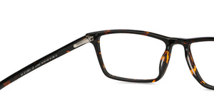 Brown Rectangle Full Rim Unisex Eyeglasses by Vincent Chase-147850