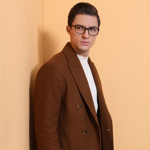 Brown Rectangle Full Rim Unisex Eyeglasses by Vincent Chase Online-128548