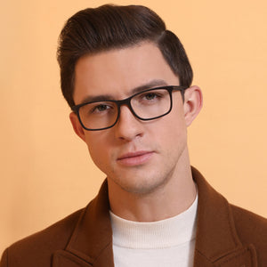 Brown Rectangle Full Rim Unisex Eyeglasses by Vincent Chase Online-128548