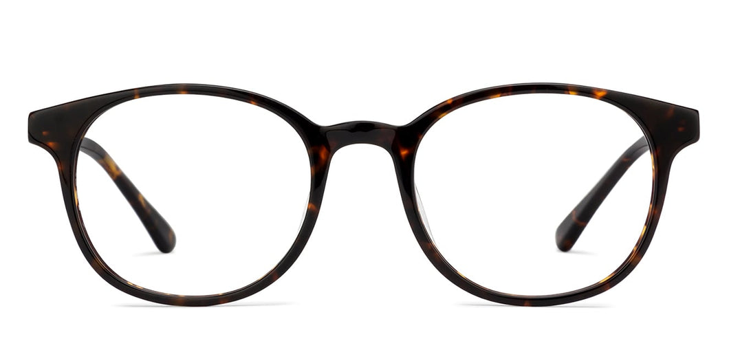 Tortoise Round Full Rim Unisex Eyeglasses by Vincent Chase Online-136237