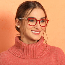 Load image into Gallery viewer, Red Round Full Rim Unisex Eyeglasses by Vincent Chase Online-134914