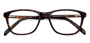 Tortoise Rectangle Full Rim Unisex Eyeglasses by Vincent Chase Computer Glasses-142724