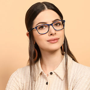 Tortoise Rectangle Full Rim Unisex Eyeglasses by Vincent Chase Computer Glasses-147520