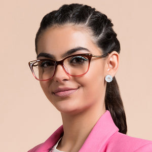 Brown Cat Eye Full Rim Women Eyeglasses by Vincent Chase Online-128566