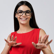 Load image into Gallery viewer, Black Rectangle Full Rim Unisex Eyeglasses by Lenskart Air Online-128571