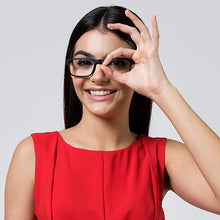 Load image into Gallery viewer, Black Rectangle Full Rim Unisex Eyeglasses by Lenskart Air Online-128571