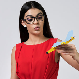Black Rectangle Full Rim Unisex Eyeglasses by Lenskart Air Online-128571