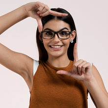 Load image into Gallery viewer, Black Rectangle Full Rim Unisex Eyeglasses by Lenskart Air Online-128572