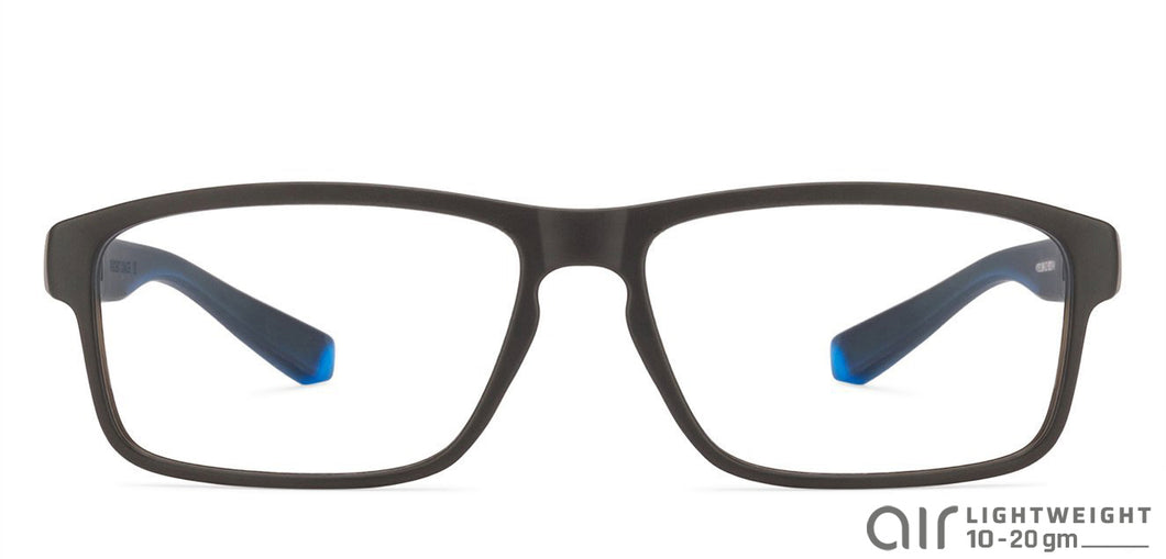 Black Rectangle Full Rim Unisex Eyeglasses by Lenskart Air Online-128572