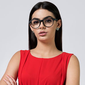 Black Round Full Rim Unisex Eyeglasses by Lenskart Air Online-128574