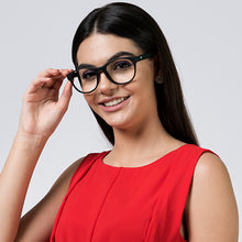 Load image into Gallery viewer, Black Round Full Rim Unisex Eyeglasses by Lenskart Air Online-128574