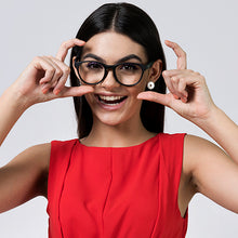 Load image into Gallery viewer, Black Round Full Rim Unisex Eyeglasses by Lenskart Air Online-128574