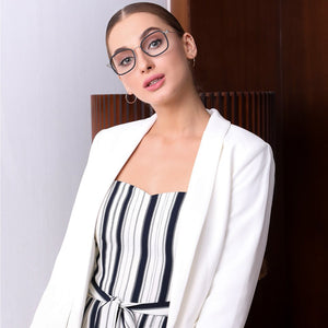 Black Rectangle Full Rim Unisex Eyeglasses by Lenskart Air Online-128604