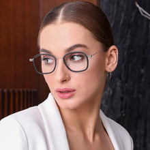 Load image into Gallery viewer, Black Rectangle Full Rim Unisex Eyeglasses by Lenskart Air Online-128604