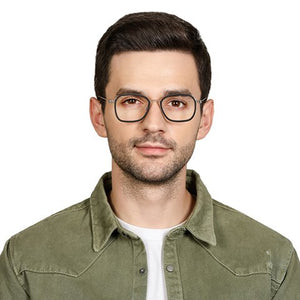 Black Rectangle Full Rim Unisex Eyeglasses by Lenskart Air Online-128604